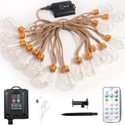 GIRLANDA SOLARNA 16 Żarówek LED Lampki Ogrodowe 7.5M