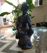 Figurka Afrykańska dziewczyna z dzbanem. Vintage African.