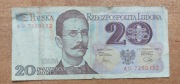 Banknot 20 zł z 1982r, Seria AU