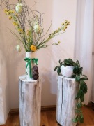 Pieniek ozdoba drewniany dąb stolik kwietnik