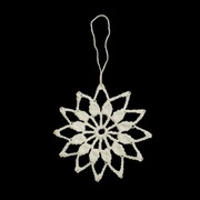 Zawieszka szydełkowa na choinkę gwiazdka 6cm (Z240)