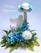 Stroik dla Aniołka, kompozycja nagrobna , dekoracja na cmentarz