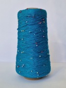 Bawełna merceryzowana z koralikami. 