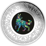2018 Lunar Opal Rok Psa 1oz Year Of The Dog