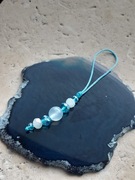 Kamień naturalny Chalcedon Zawieszka do telefonu Charm