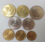 Jugosławia zestaw 8 monet