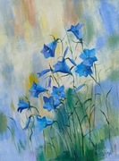 Niebieskie dzwonki - obraz olejny 30/40