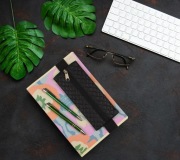 Eleganckie etui na długopisy z gumką – idealne do zeszytów A4/B5