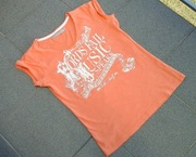 bluzka pomarańczowa r 36 / 38 krótki rękaw