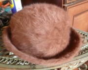 kapelusz zimowy czapka ANPOL angora brąż