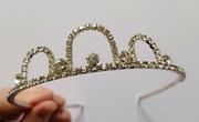 Tiara diadem korona srebrna, lata 90-te XX w.