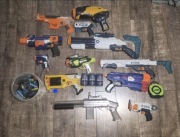 Pistolety Nerf XShot zestaw cele strzałki zabawka play puszki tarcza