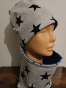 Zestaw chłopięcy zimowy czapka + komin rozm.50-52