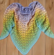 Chusta ombre kolorowa Handmade rękodzieło 