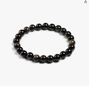 Bransoletka z perłami czarno złotymi mocna, stylowa