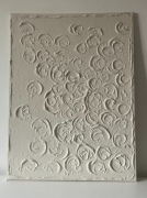 Obraz strukturalny beżowe "Ślady" 60x80 cm - japandi, quiet luxury