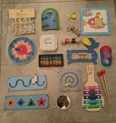 Tablica manipulacyjna sensoryczna Montessori Zegar Labirynt But Puzzle