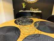 Złoty kosz na owoce patera złota