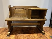 Ławka dębowa telefoniera do przedpokoju siedzisko ława ławka vintage PRL