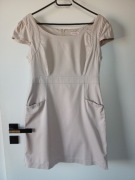 Orsay, Beżowa krótka sukienka damska w bardzo dobrym stanie, rozmiar S/M