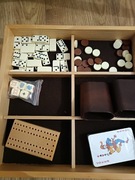 Szachy drewniane warcaby gry PRL DDR 