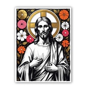 Plakat religijny, Jezus Chrystus, Ikona w stylu współczesnym, 30 x 40cm