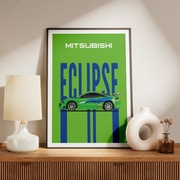 Mitsubishi Eclipse plakat, obraz samochodowy, hot wheels