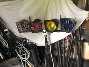 8 x reflektor/4 x PAR36 na silnikach/sterownik Pulsar