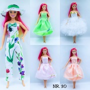 Ubranka dla lalek Barbie - 5 sztuk ubranek