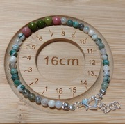 Ręcznie wykonana bransoletka z kamienia  Agatu ,Radochrozyt , Jadeit