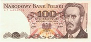 100 zł złotych 1976 seria AT 6494019 st. ok. 3++ Szparło L8