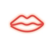 NEON LED DEKORACYJNY Usta OZDOBA Baterie / USB