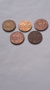 II RP Zestaw  5 x 5 groszy 1923/25/31/37/39   