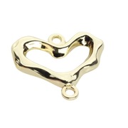 Łącznik ozdobny Serduszko do biżuterii 16x18 mm., 2 szt.