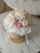 Flowerbox ze świec sojowych- zapachowy podziękowanie komunia ślub Wielkanoc