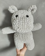 Handmade pluszak hipopotam na szydełku 