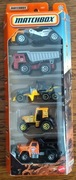 Matchbox 5 Pack MBX CONSTRUCTION POJAZDY BUDOWLANE PLOW MASTER 6000 JBX34