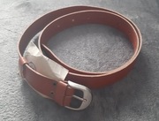 Pasek skórzany brązowy, 112 cm. polski