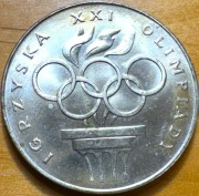 200 zł 1976 srebro, znicz olimpijski