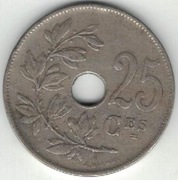Belgia 25 centymów centimes 1923 - 26 mm - nr 1