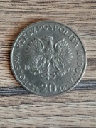 1976 r. Nowotko 20 zł bez znaku mennicy. Rzadka moneta z czasów PRL.