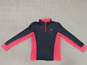 Szara różowa zasuwana bluza dresowa sportowa Domyos Decathlon 146 - 152