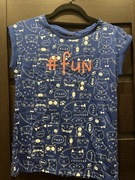 Koszulka granatowa dziewczynka 146 NOWA BEZ METKI