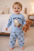 Piżama dziecięca z misiem 2 lata (92-98 cm) | komplet piżamowy | bawełna