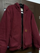Kurtka Zimowa Carhartt Active Jacket Bordowa Burgundy Vintage Czerwona Red