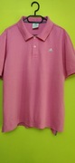 Koszulka t-shirt firmy Adidas Polo różowa z bawełny z małym logo męska 