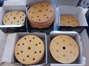 Krążki ścierne + papier ścierny na gąbce 