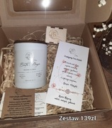 Zestaw z dowolną dedykacją  presonalizowany Świeca sojowa