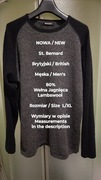 St. Bernard  NOWA  Brytyjska bluza termiczna, 80% Wełna Jagnięca, Roz. L/XL