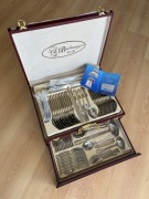 Komplet sztućców Bachmayer SLG 72 el. w drewnianej walizce, 12 osób